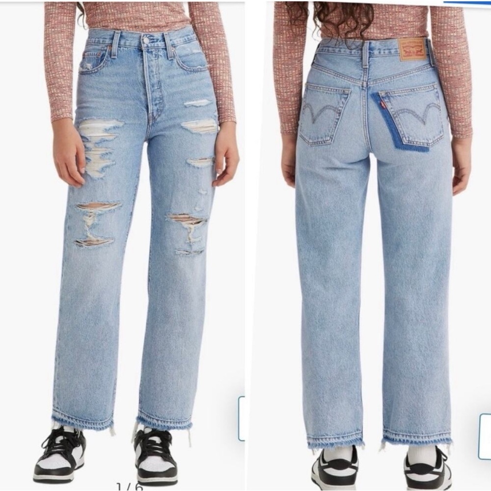 Levi's Light Blue Straight Leg Jeans